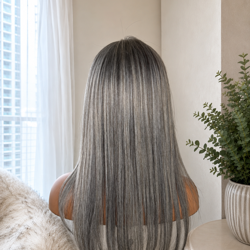 Silver Grey Salt & Pepper Topper